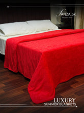 Red Luxury AC Emboss Fleece Blanket